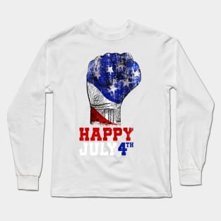 America Fist American Flag For Usa Patriots Long Sleeve T-Shirt